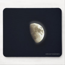 Foto lunar da astronomia da meia lua mouse pads