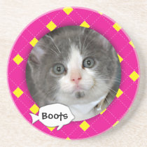 Foto personalizada do gato de Argyle porta-copos