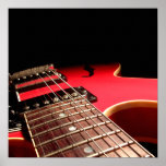 Foto vermelha da guitarra elétrica - PERSONALIZE Poster