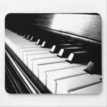Fotografia preta & branca elegante do piano mousepad