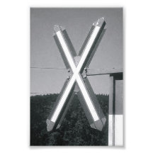 Fotografia X3 4x6 preto e branco da letra do alfab