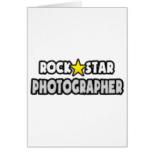 Fotógrafo da estrela do rock cartões