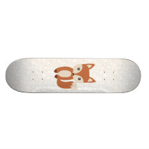 Fox bonito do bebê skates