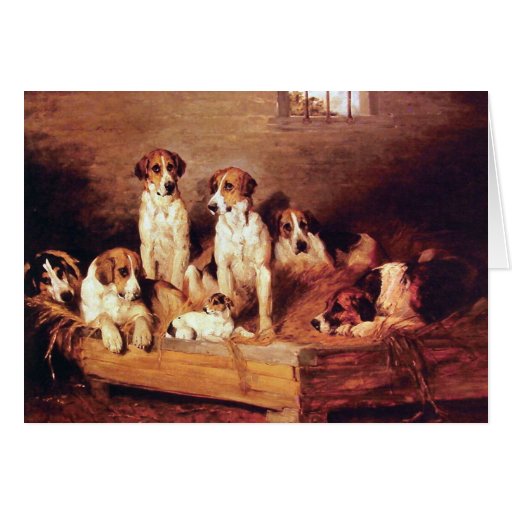 Foxhounds e terrier cartão