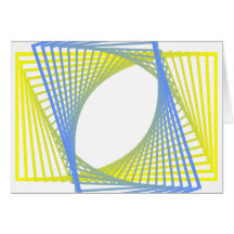 Fractal azul & amarelo cartoes