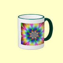 Fractal da flor! canecas