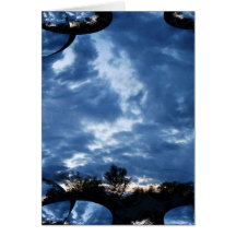 Fractal das nuvens de tempestade cartão