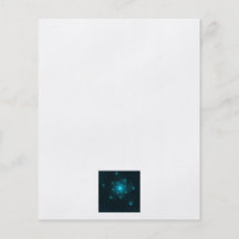 Fractal. do abstrato da cor de turquesa panfleto personalizado