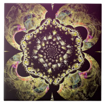 Fractal - motivo floral persa azulejo