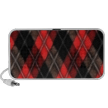 Fractal vermelho de Argyle Caixinhas De Som