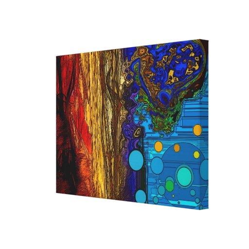 Fram - canvas de arte abstracta impressão de canvas envolvida