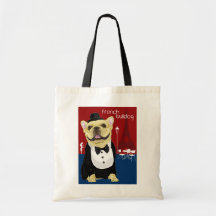 Francês-Buldogue Bolsas De Lona
