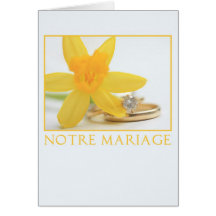 Francês do convite do casamento do Daffodil Cartoes