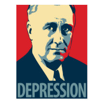 Franklin D. Roosevelt - depressão: Cartão de OHP Cartoes Postais