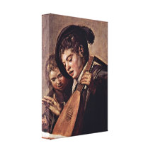 Frans Hals - barroco dos músicos Impressão De Canvas Esticada