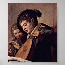 Frans Hals - barroco dos músicos Impressão