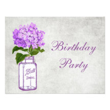 Frasco de pedreiro chique & festa de aniversário r convites personalizados