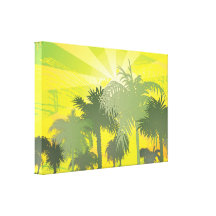 FreeVector-Palm-Trees.ai Impressão Em Tela Canvas