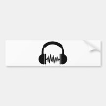 Freqüência DJ dos fones de ouvido Adesivo
