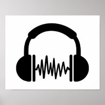 Freqüência DJ dos fones de ouvido Impressão