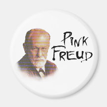 Freud cor-de-rosa imã de geladeira