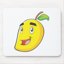 Fruta amarela feliz da manga mousepad