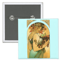 Fruta do ~ de Alphonse Mucha (1897) Pins