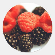 frutas e frutas adesivos em formato redondos