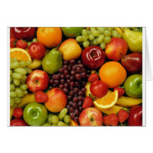 frutas e frutas cartões