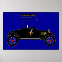 Frutas Ltd do pato da avó - carro virtual Poster