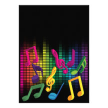 Fundo do partido da música convite personalizado