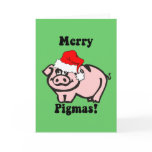 Funny pig Christmas Cards