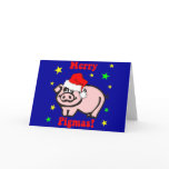 Funny pig Christmas Card