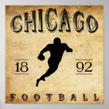 Futebol 1892 de Chicago Illinois Pôsteres