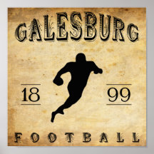 Futebol 1899 de Galesburg Illinois Poster