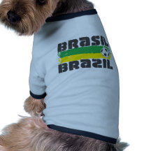 Futebol de Brasil Camiseta Para Cães
