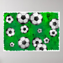 Futebol do Grunge Impressão