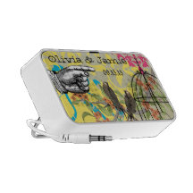 Gaiola de pássaro de Nouveau da arte do damasco do Caixinhas De Som Para iPhone