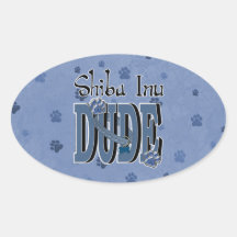 GAJO de Shiba Inu Adesivos Em Formato Oval