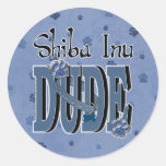 GAJO de Shiba Inu Adesivos Redondos
