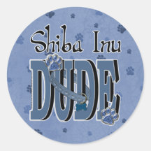 GAJO de Shiba Inu Adesivos Redondos
