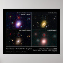 Galáxia distante no campo ultra profundo de Hubble Impressão
