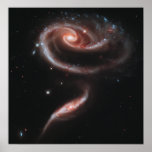 Galáxias de interação do Arp 273 (telescópio de Hu Poster