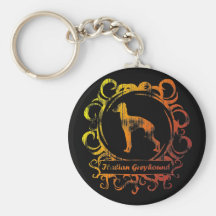 Galgo italiano resistido elegante chaveiros