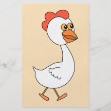 Galinha dos desenhos animados modelo de panfletos