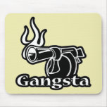 Gangsta - pistola da arma do revólver do gângster mousepads