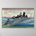 Gansos descendentes em Haneda por Ando, Hiroshige Pôsteres