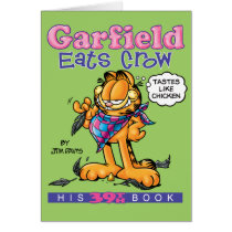 Garfield come o cartão de nota do corvo cartões