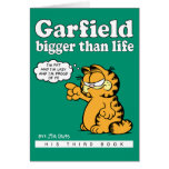 Garfield mais grande do que o cartão de nota da vi