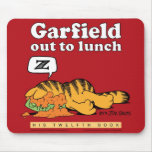 Garfield para fora a almoçar Mousepad